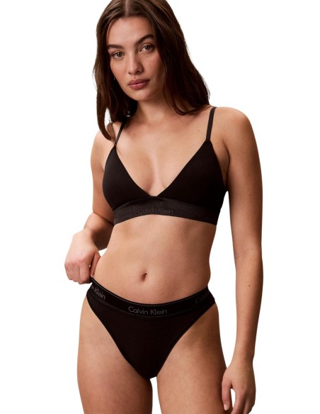 Soutien-gorge triangle femme Calvin Klein noir coton modal | choixmode.fr