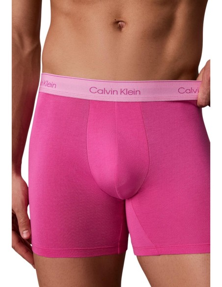 Boxer brief fuchsia CK – lot de 5 coton stretch