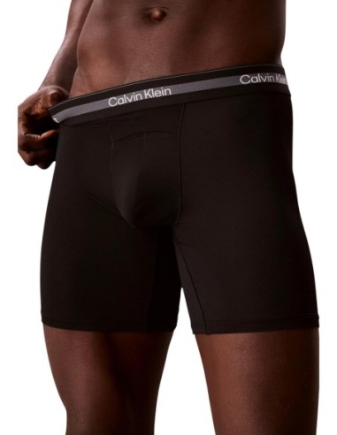 Boxer brief noir long CK – lot de 3 polyester