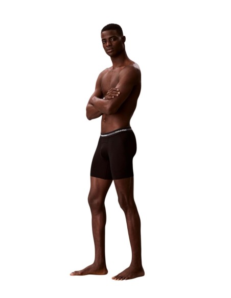 Boxer brief noir long CK – lot de 3 polyester