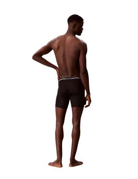 Boxer brief noir long CK – lot de 3 polyester