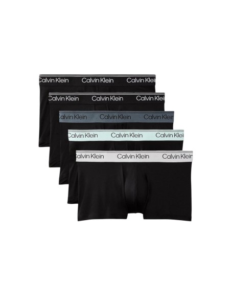 Boxer court homme noir low rise CK – lot de 5 polyester