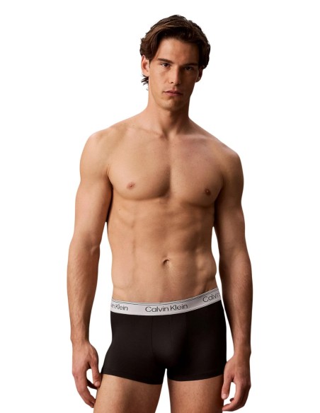 Boxer court homme noir low rise CK – lot de 5 polyester