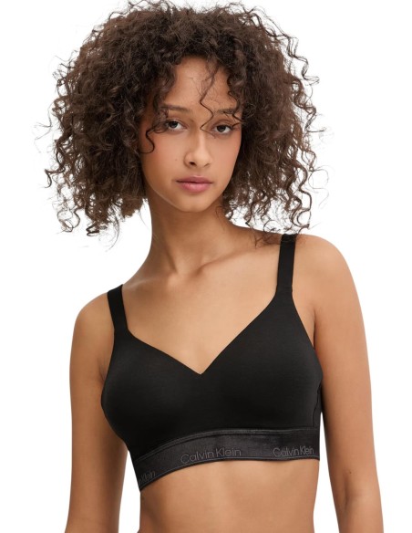 Bralette femme Calvin Klein noire maintien léger| choixmode.fr
