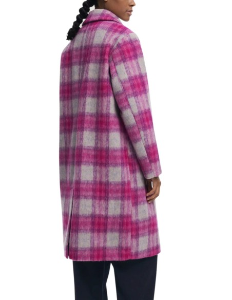 Manteau femme Desigual rose à carreaux| choixmode.fr
