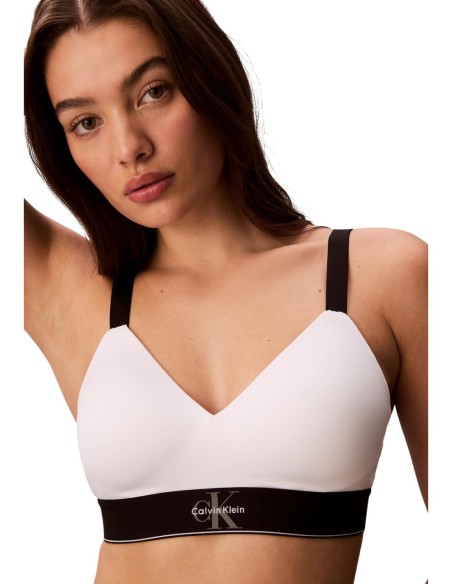 Bralette femme Calvin Klein blanche| choixmode.fr
