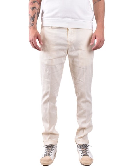 Pantalon homme Dondup beige lin lyocell| choixmode.fr
