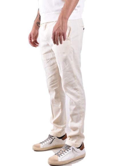 Pantalon homme Dondup beige lin lyocell| choixmode.fr