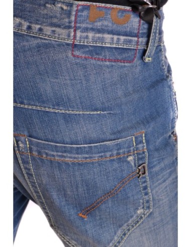 Jean homme Dondup bleu effet usé déchiré| choixmode.fr