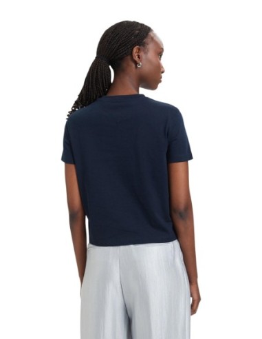 T-shirt femme Tommy Hilfiger Jeans bleu| choixmode.fr