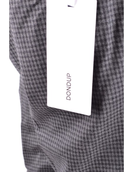 Pantalon homme Dondup gris à carreaux laine| choixmode.fr