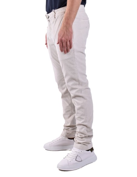 Pantalon homme Dondup blanc coton italien| choixmode.fr