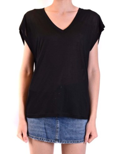 Dondup t-shirt femme noir col V | choixmode.fr