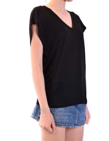 Dondup t-shirt femme noir col V | choixmode.fr