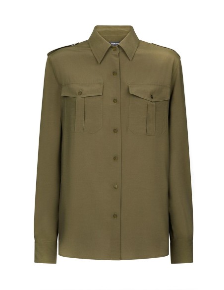 Dondup chemise femme verte en viscose | choixmode.fr