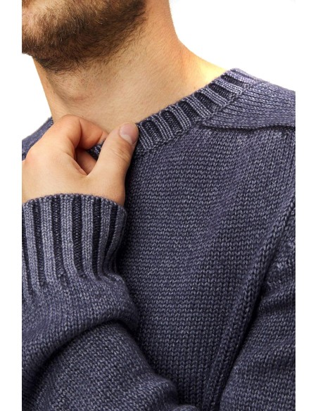 Dondup pull bleu homme laine hiver | choixmode.fr