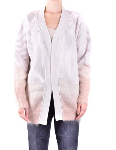 Dondup cardigan blanc femme col V mohair | choixmode.fr