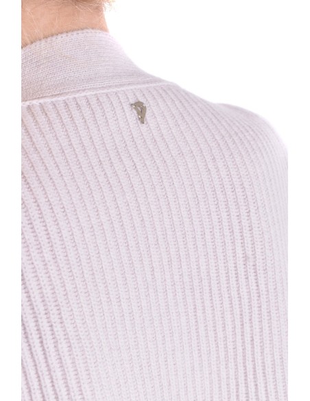 Dondup cardigan blanc femme col V mohair | choixmode.fr