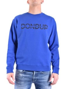 Dondup sweat bleu homme imprimé coton | choixmode.fr