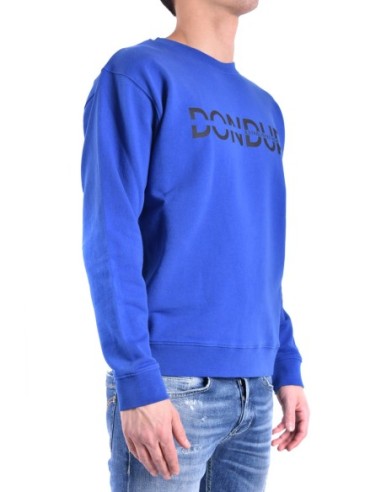 Dondup sweat bleu homme imprimé coton | choixmode.fr