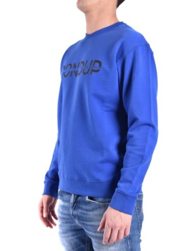 Dondup sweat bleu homme imprimé coton | choixmode.fr