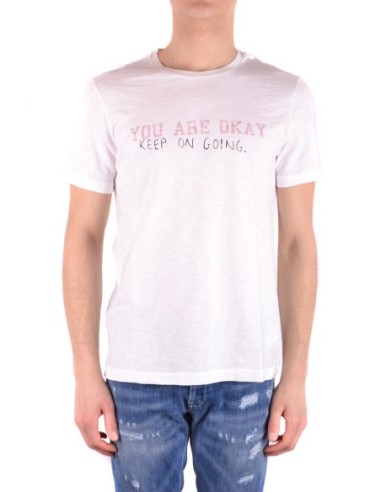 Dondup t-shirt homme blanc imprimé | choixmode.fr