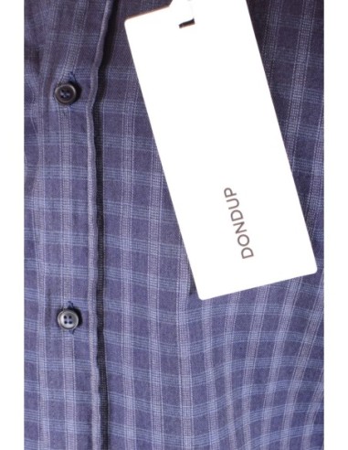 Dondup chemise homme bleue à carreaux | choixmode.fr