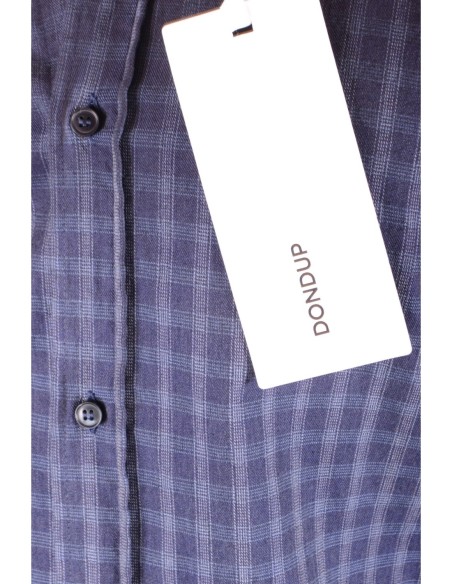 Dondup chemise homme bleue à carreaux | choixmode.fr