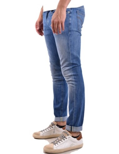 Dondup jean bleu homme effet usé stretch | choixmode.fr