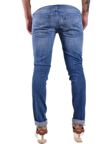 Dondup jean bleu homme effet usé stretch | choixmode.fr