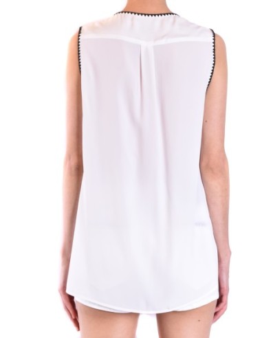 Dondup débardeur blanc femme soie | choixmode.fr