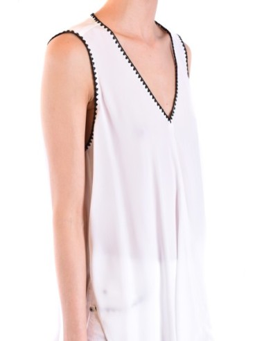 Dondup débardeur blanc femme soie | choixmode.fr