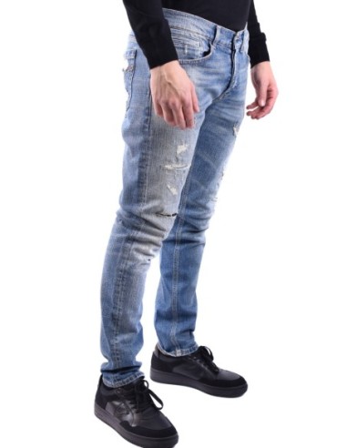 Dondup jean bleu azur homme effet usé | choixmode.fr