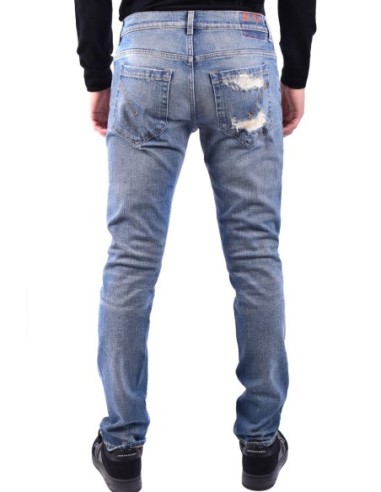 Dondup jean bleu azur homme effet usé | choixmode.fr