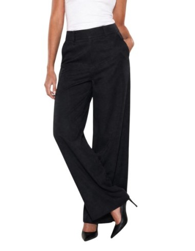 Guess pantalon noir wide leg Bastienne femme | choixmode.fr