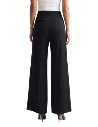 Guess pantalon noir wide leg Bastienne femme | choixmode.fr