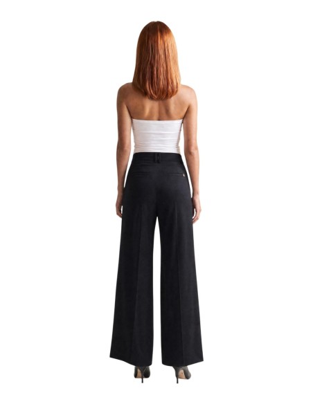 Guess pantalon noir wide leg Bastienne femme | choixmode.fr