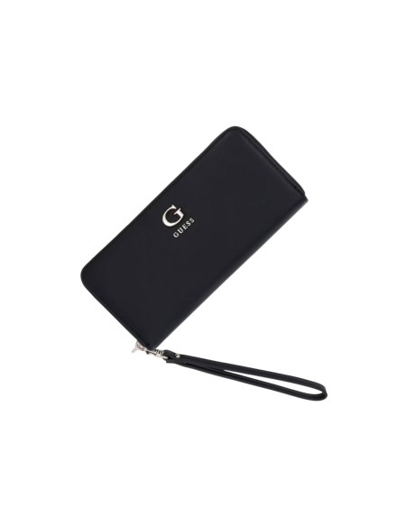 Guess portefeuille noir Lucci zippé femme | choixmode.fr