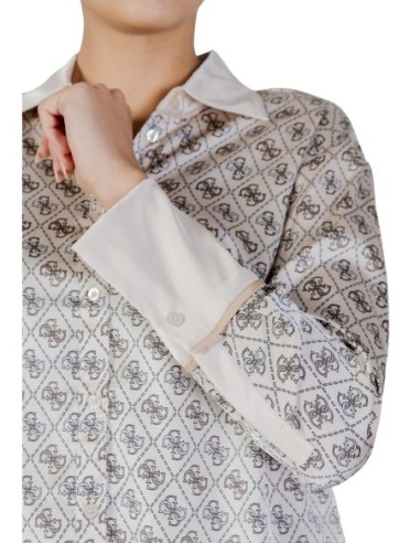 Guess chemise beige imprimée femme Alexandra | choixmode.fr