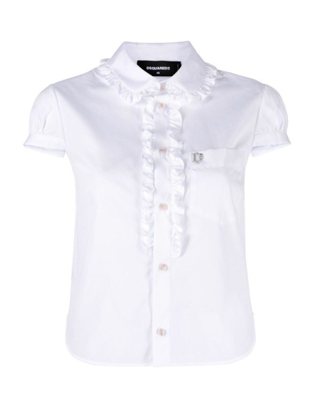 Dsquared2 chemise blanche femme coton | choixmode.fr