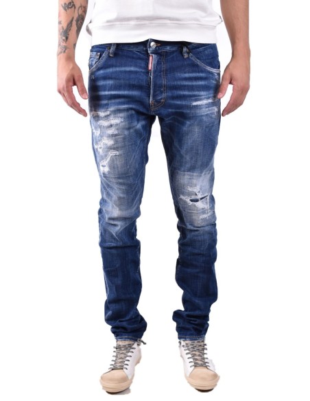 Dsquared2 jean bleu homme effet usé | choixmode.fr