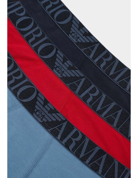 Boxer homme bleu imprimé Armani – confort doux et stylé