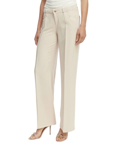 Guess pantalon palazzo beige femme | choixmode.fr