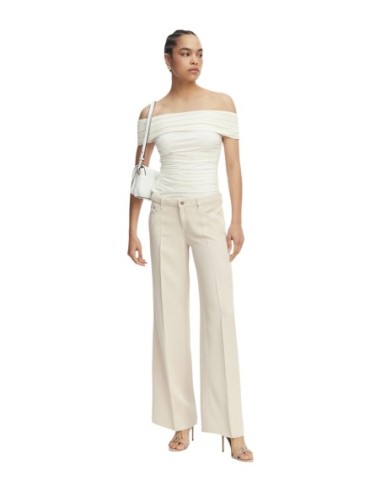 Guess pantalon palazzo beige femme | choixmode.fr