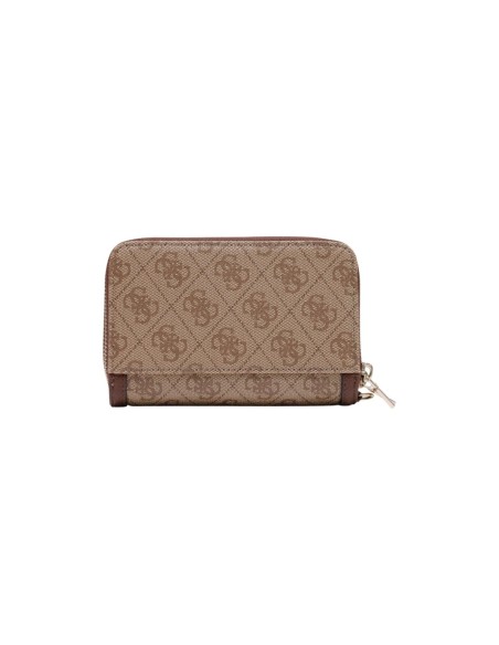 Guess portefeuille marron Coleen zippé femme | choixmode.fr