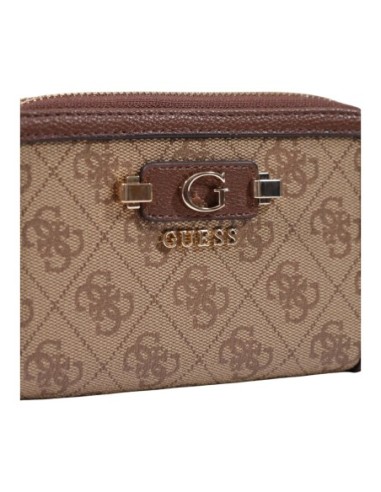 Guess portefeuille marron Coleen zippé femme | choixmode.fr