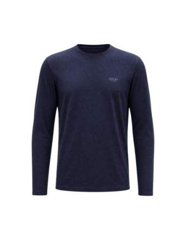 Guess t-shirt bleu homme manches longues | choixmode.fr