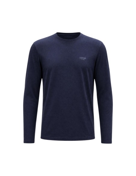 Guess t-shirt bleu homme manches longues | choixmode.fr