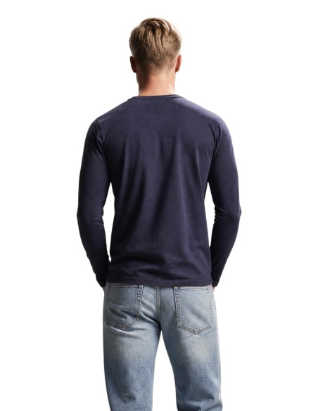 Guess t-shirt bleu homme manches longues | choixmode.fr