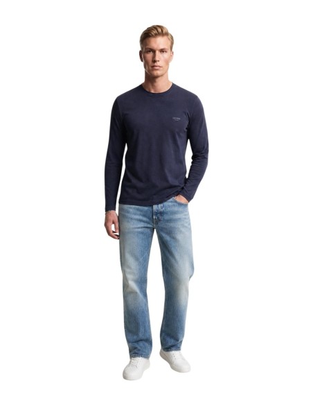 Guess t-shirt bleu homme manches longues | choixmode.fr